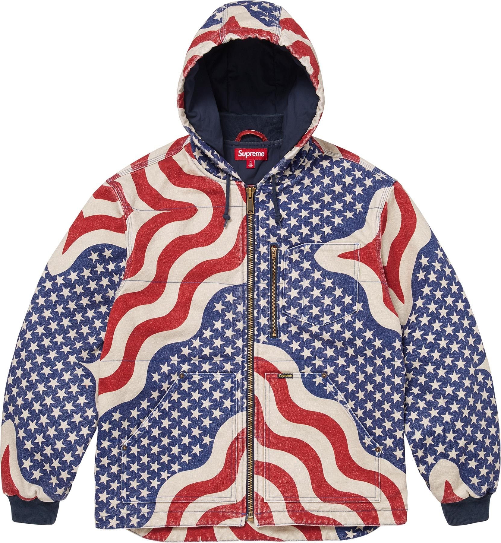 Flag Quilted Hooded Work Jacket view 4